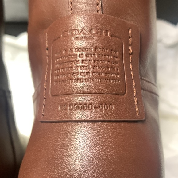 BRAND NEW 🔥 LEIGH LEATHER COACH BOOTS 😍 COLOR - WALNUT 😆 - Picture 6 of 10